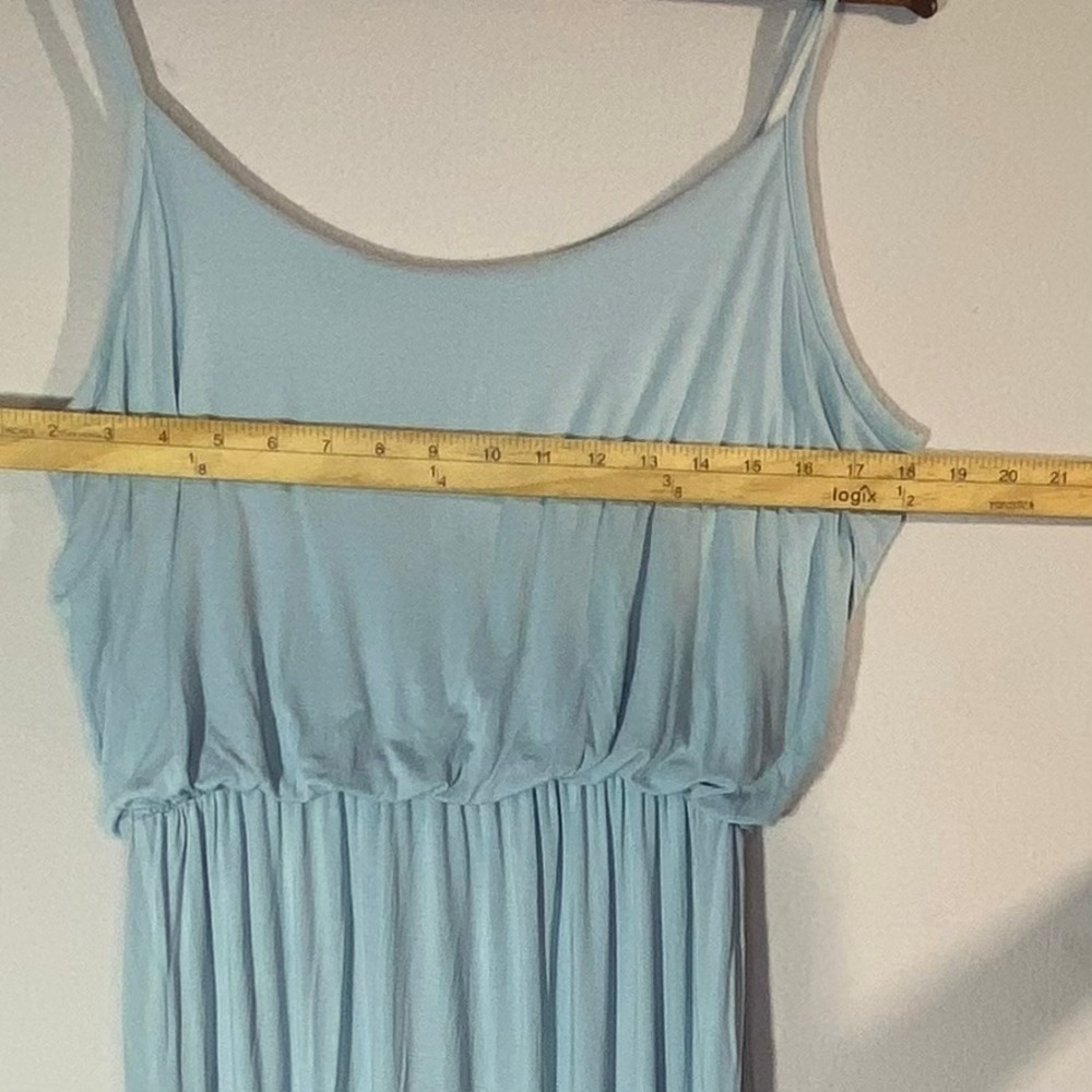 Olivia Rae Maxi Dress Sz L Light Blue Sleeveless Casual Dress Women Flowy - Picture 6 of 8